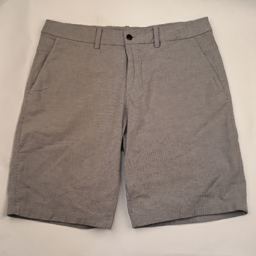 LULULEMON Grey Cotton Blend Sz 38 Mens Shorts
